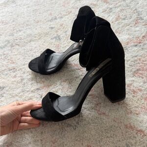 Suede Black Women's Heels